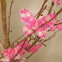 Sommerfugl - pink s�t m. 2 stk.